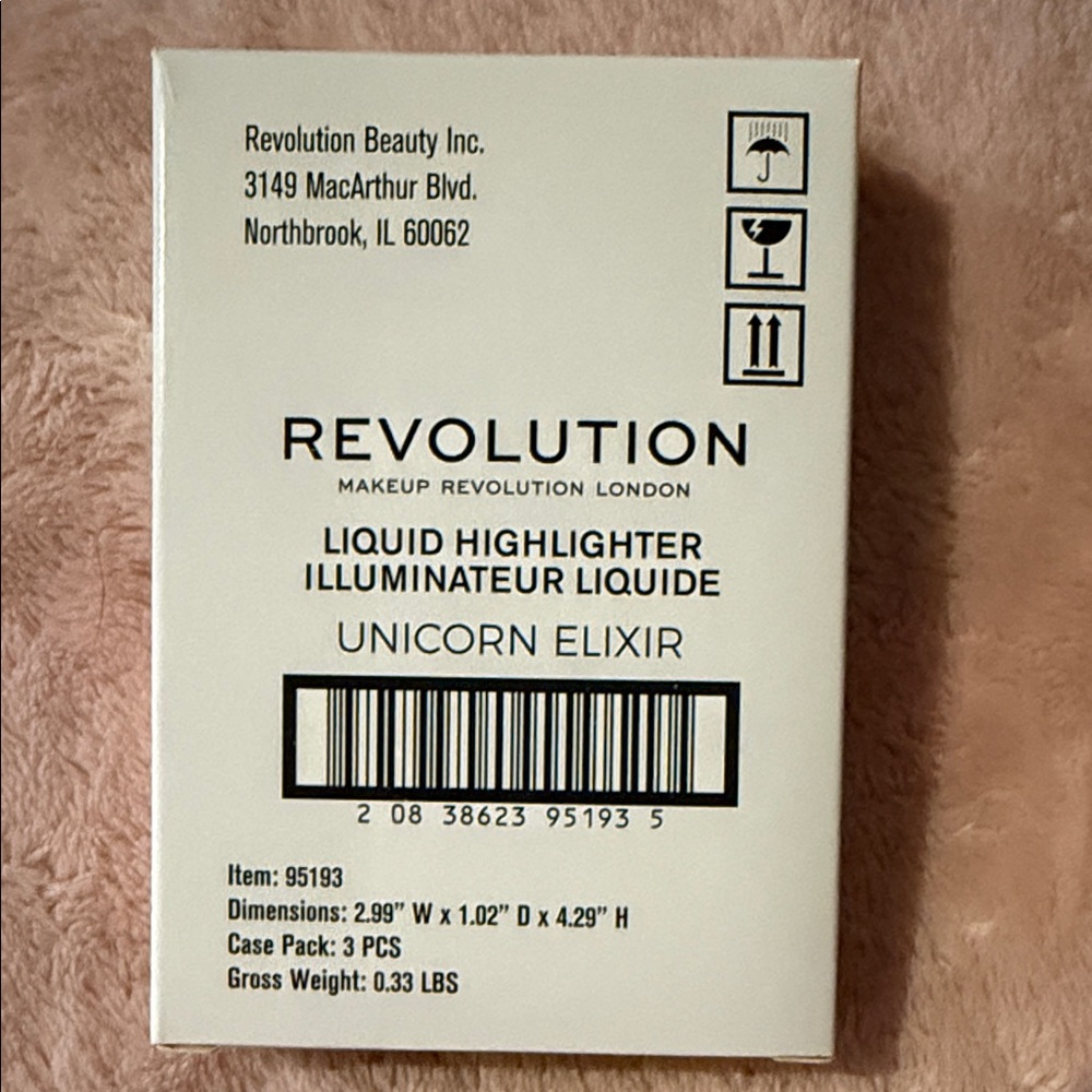 Revolution Unicorn Elixir Liquid Highlighter - Pink Pearl 3 PACK